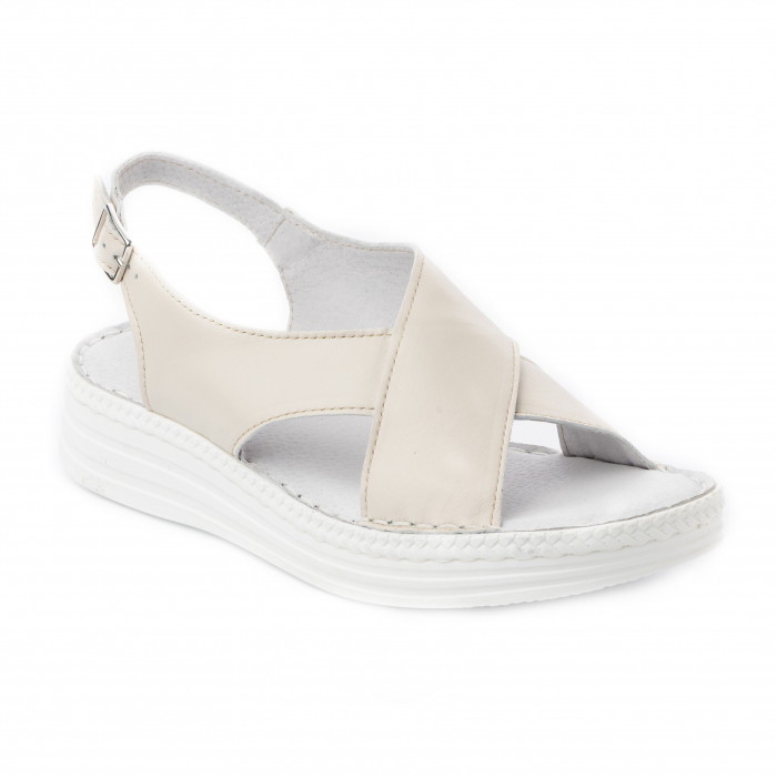 Sandale piele naturala Nikky crem [3]