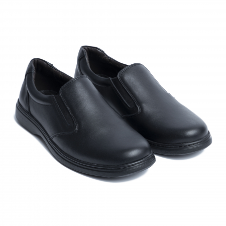 Pantofi casual din piele naturala 1056 Negru [1]