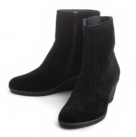 Botine din piele 329 Negru Velur [1]