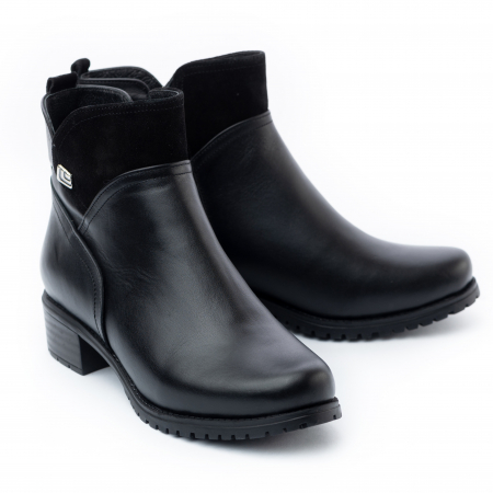 Botine din piele naturala 154 negru [1]