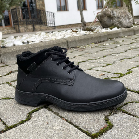 Ghete casual din piele naturala 900 Negru [3]