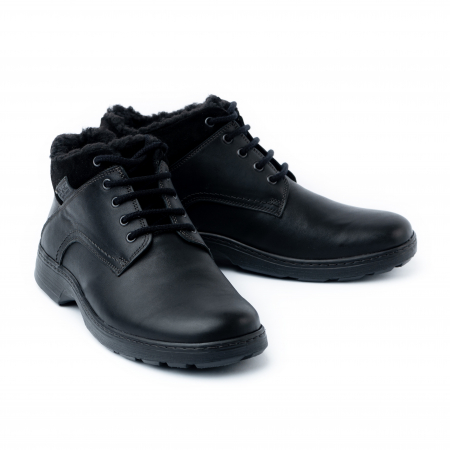 Ghete casual din piele naturala 900 Negru [1]