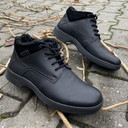 Ghete casual din piele naturala 900 Negru [2]