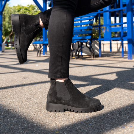 Ghete din piele 560 Negru [4]