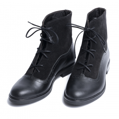 Ghete din piele naturala 608 Negru [3]