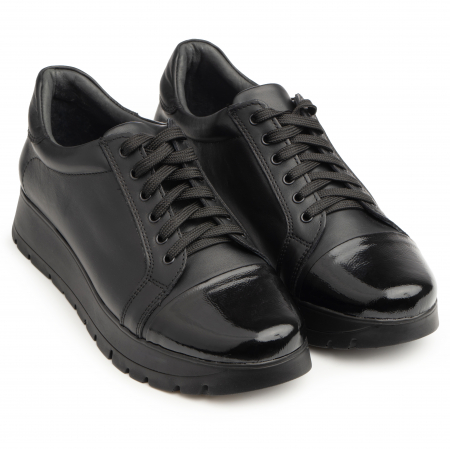 Pantofi confortabili din piele naturala 607x negru [0]