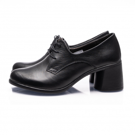 Pantofi din piele naturala 594 Negru [6]