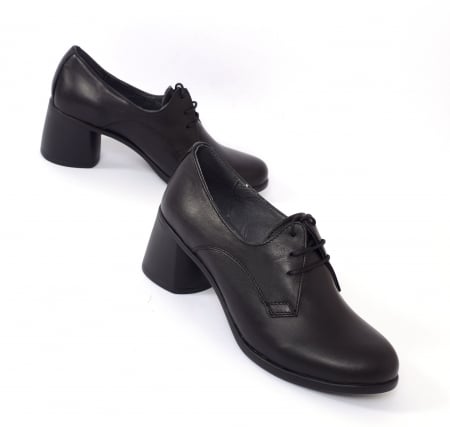 Pantofi din piele naturala 594 Negru [4]