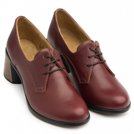Pantofi casual confortabili - Pantofi din piele naturala 594 Bordo