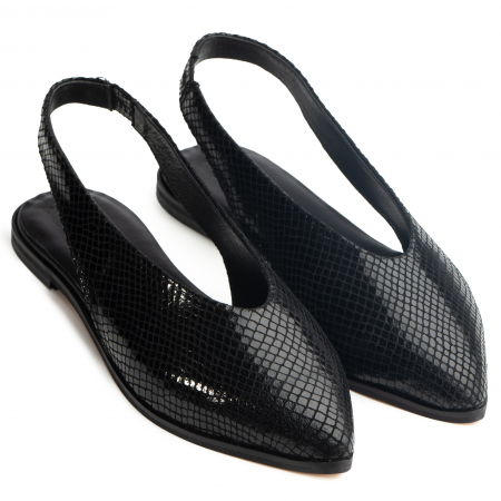 Pantofi casual confortabili - Pantofi piele naturala 035 negru