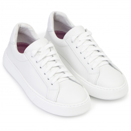 Pantofi casual confortabili - Pantofi Piele Naturala Veya 564 Alb