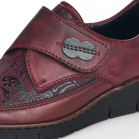 Pantofi din piele naturala Rieker 537C0-35 Visiniu [10]