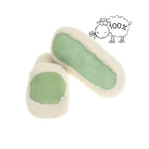 Papuci de casa imblaniti lana de oaie PAN-1-201-Verde [1]