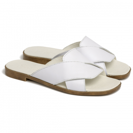 Papuci din piele naturala 270 Alb [0]