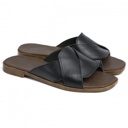 Papuci din piele naturala 270 Negru [0]