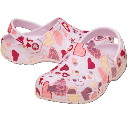 Saboti medicali - Saboti Crocs Classic 209682 pink milk/hearts