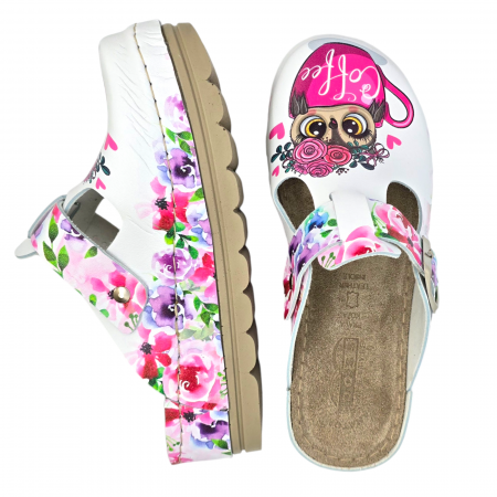 Saboti medicali Doss 516 alb cu bufnita [1]