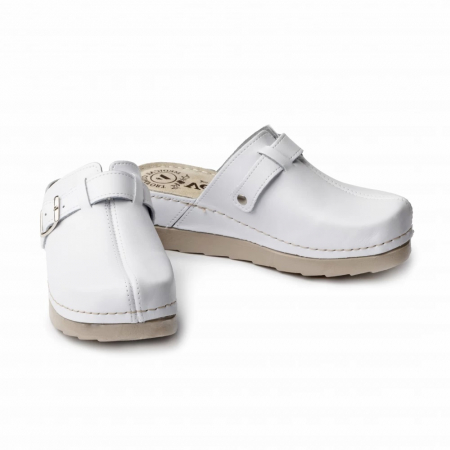 Saboti piele 343 alb [2]