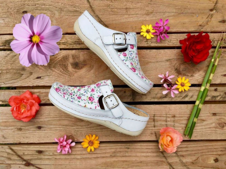 Saboti piele naturala 182 floral [3]