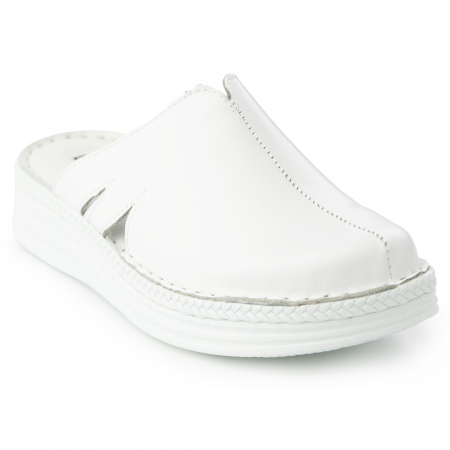 Saboti piele naturala 4013 alb [0]