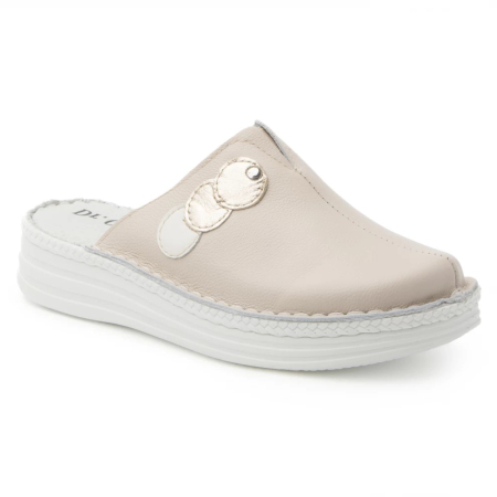 Saboti piele naturala 4060 crem-auriu [1]
