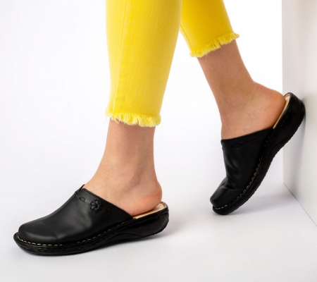 Saboti piele naturala 7200 negru [2]
