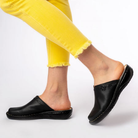 Saboti piele naturala 7200 negru [3]