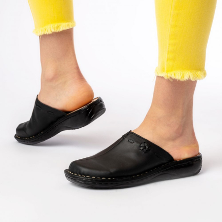 Saboti piele naturala 7200 negru [4]