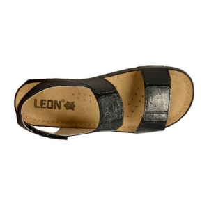 Sandale confortabile Leon 945 Negru [3]