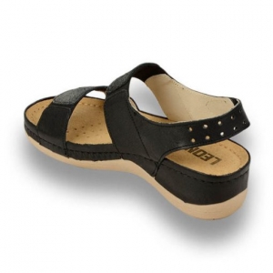 Sandale confortabile Leon 945 Negru [1]