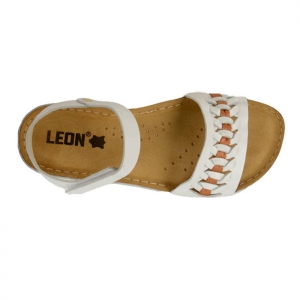 Sandale confortabile Leon 964 Alb [4]