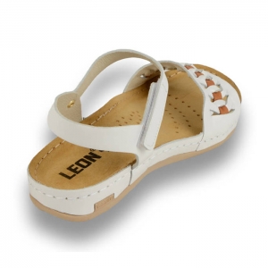 Sandale confortabile Leon 964 Alb [3]