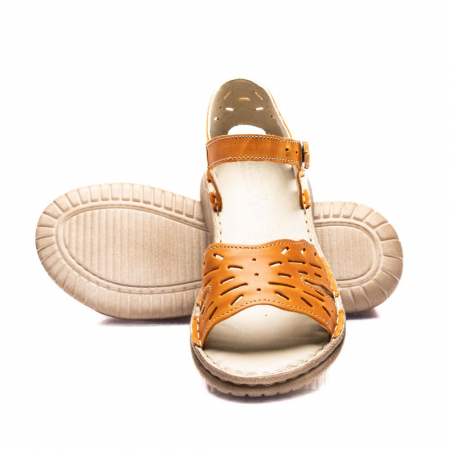 Sandale din piele naturala 003 portocaliu [3]