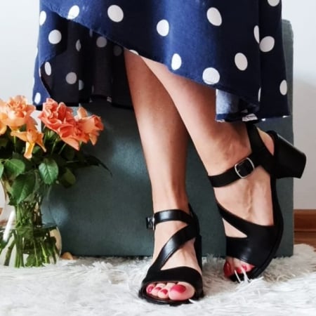 Sandale din piele naturala 250 Negru [0]