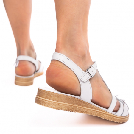 Sandale din piele naturala 258 alb [1]