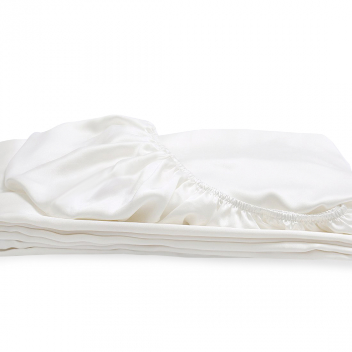 Cearceaf matase cu elastic Ivory [3]