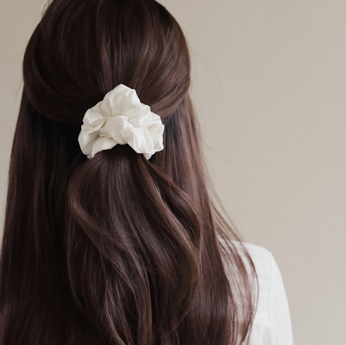 Set elastice par largi (Scrunchies) - Alb/Roz/Roz Barbie [3]