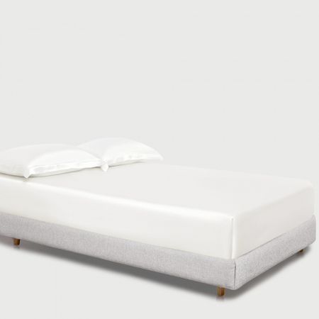Cearceaf matase cu elastic Ivory [1]