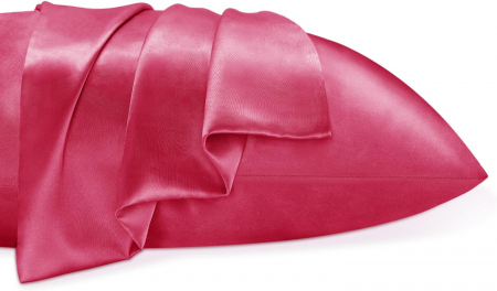 Fata de perna matase - fata de perna matase naturala 22 momme roz barbie fucsia