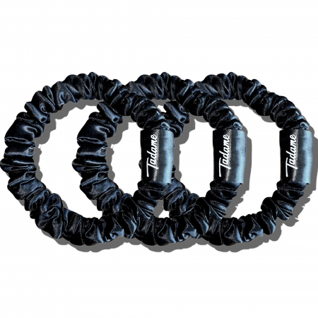 Set elastice par (Scrunchies) - Black