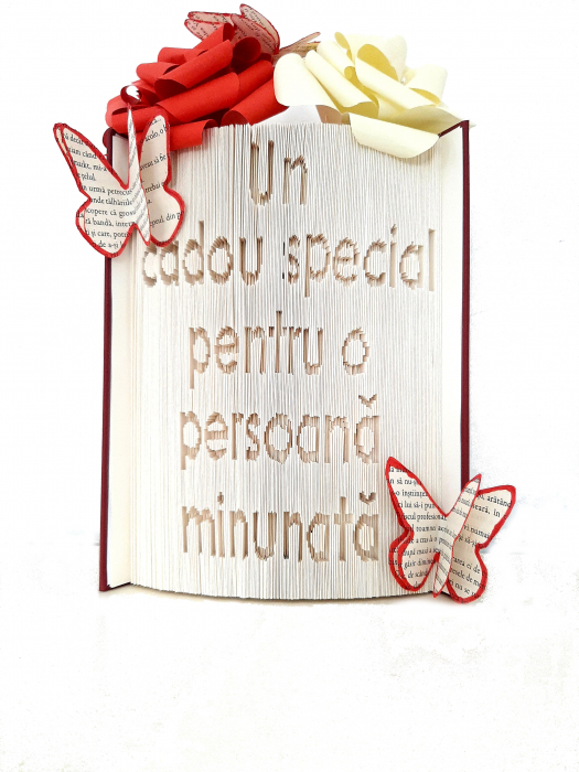 Carte sculptata Un cadou special pentru o persoană minunată [1]