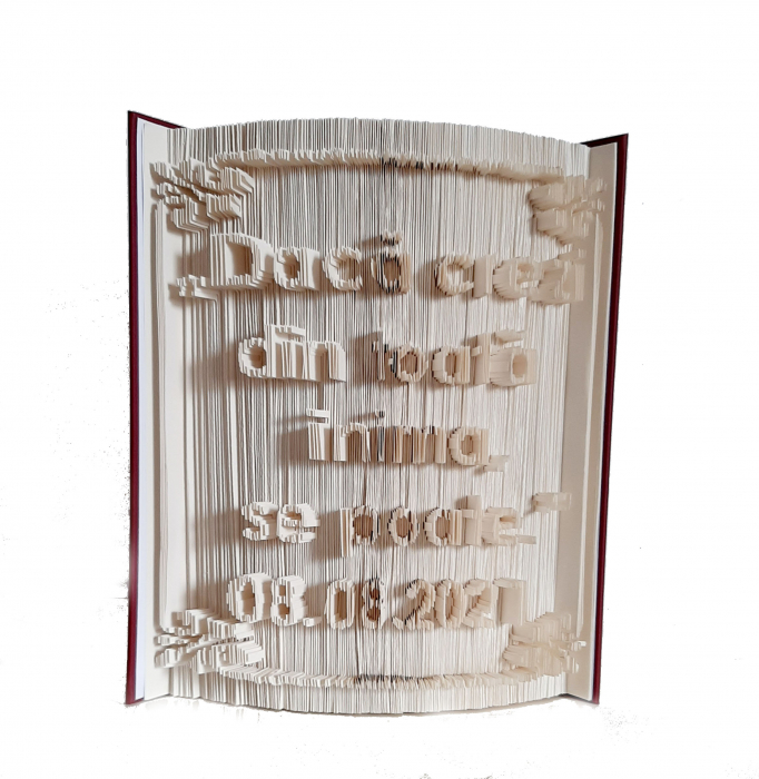 Carte sculptata Daca crezi din toată inima se poate [1]