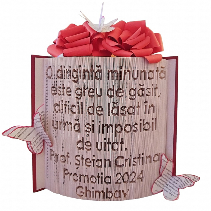 Cadou pentru diriginta- Carte sculptata [1]