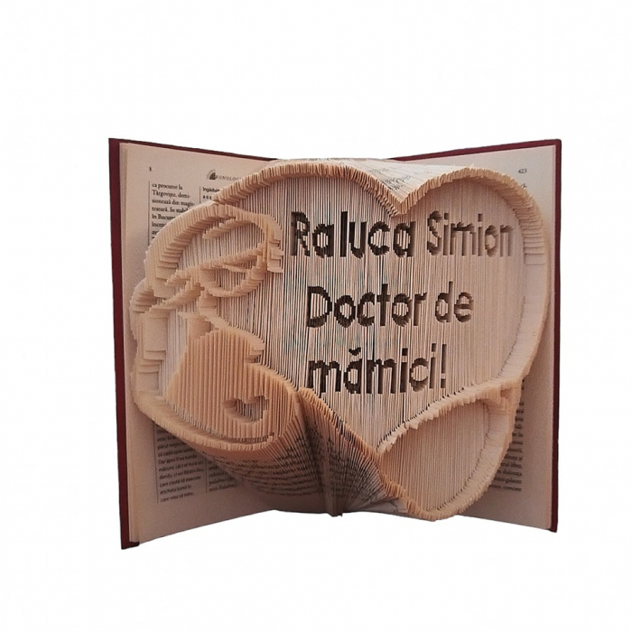 Cadou pentru doctor,asistentă- carte sculptata 100%manual [1]