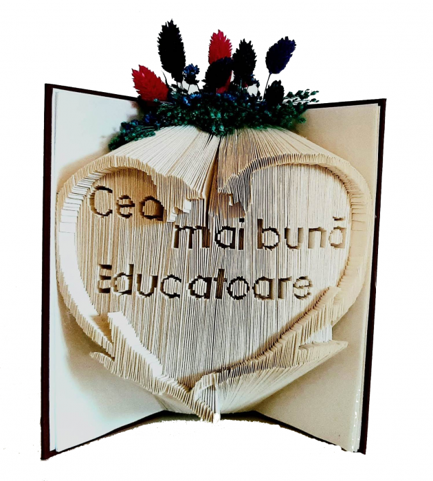 Carte sculptata Cea mai buna educatoare [1]