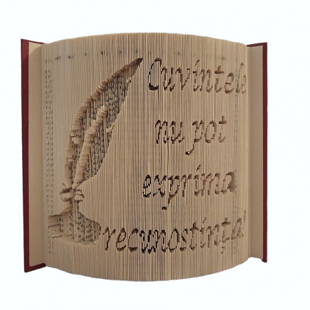 Cadou Profesori - Carte sculptată -Cuvintele nu pot exprima recunostinta. Cadou pentru învătătoare,dirigintă,educatoare