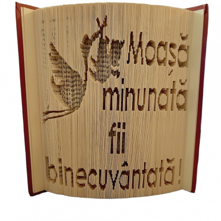 Carti Sculptate - Cadou pentru moașă, asistentă carte sculptata 100%manual