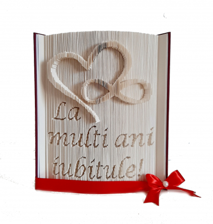 Pentru EL - Carte Sculptata inima La multi ani iubitule