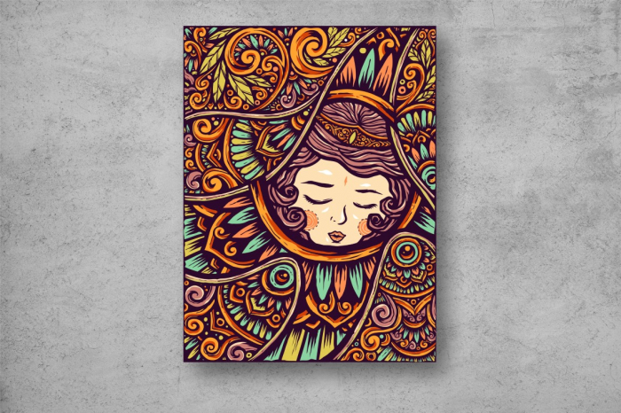 Tablou Canvas - Abstract femeie imbujorata [2]