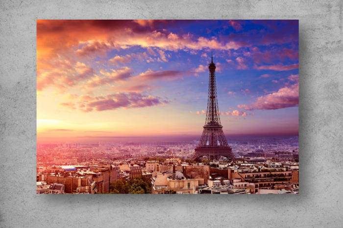 Tablou Canvas - Apus la Paris [2]